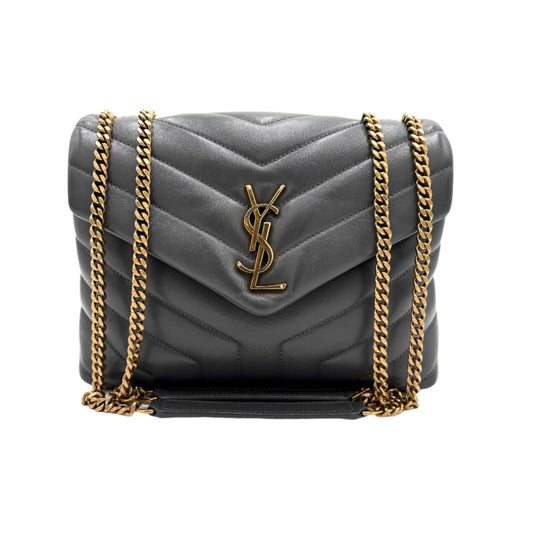 Saint Laurent Loulou Small Shoulder Bag - Grey