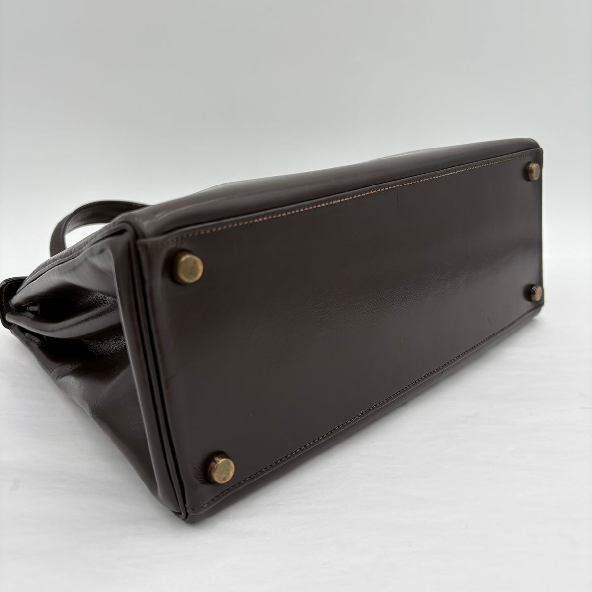 1981 Hermes Box Calf Gold H/W Kelly
