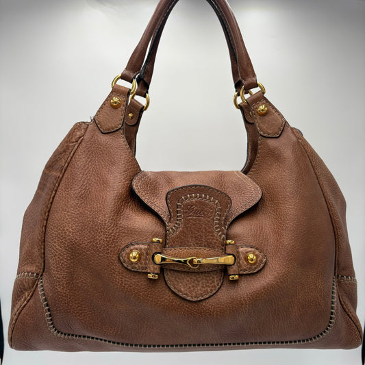 Gucci Leather Pelham Horsebit Shoulder Bag