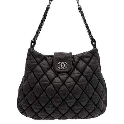 2009 Chanel Bubble Quilted Lambskin Hobo Bag
