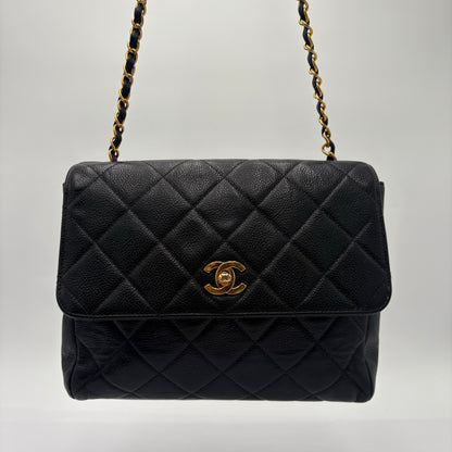 1994-96 Chanel Quilted Caviar Single Flap