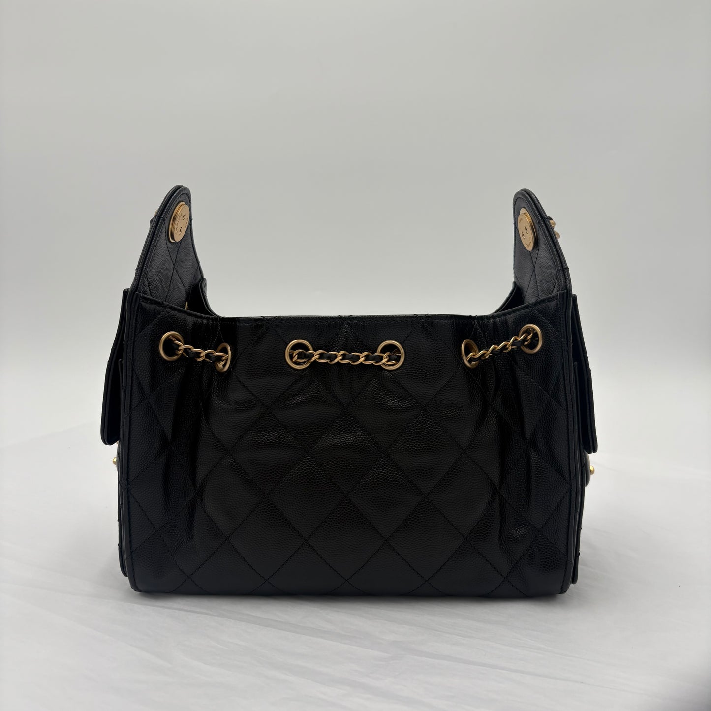 In Box Chanel 25 Mini Handbag Black Caviar