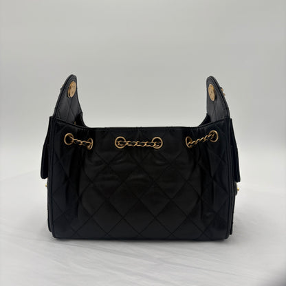 In Box Chanel 25 Mini Handbag Black Caviar
