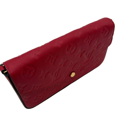 Chipped Louis Vuitton Pochette Felicie-Empreinte Red