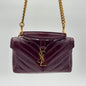 Saint Laurent Mini College Chain Bag - Plum