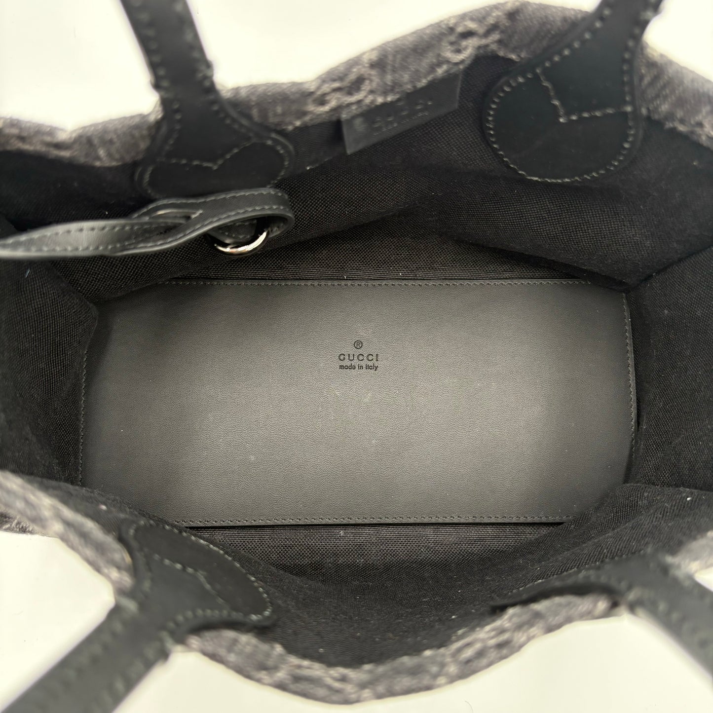 Gucci Ophidia GG Medium Denim Tote