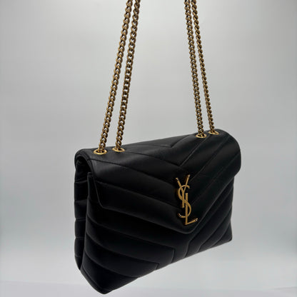 2022 Saint Laurent Loulou Small Shoulder Bag Black