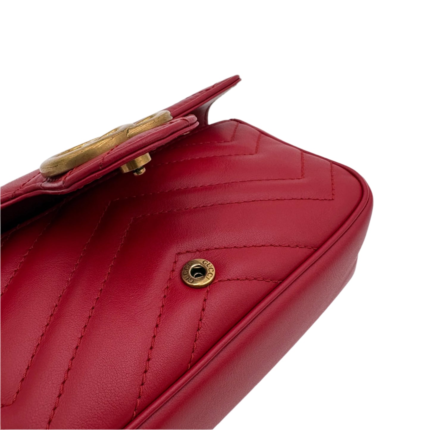 Gucci GG Marmont Super Mini Bag-Red Leather : Super Mini