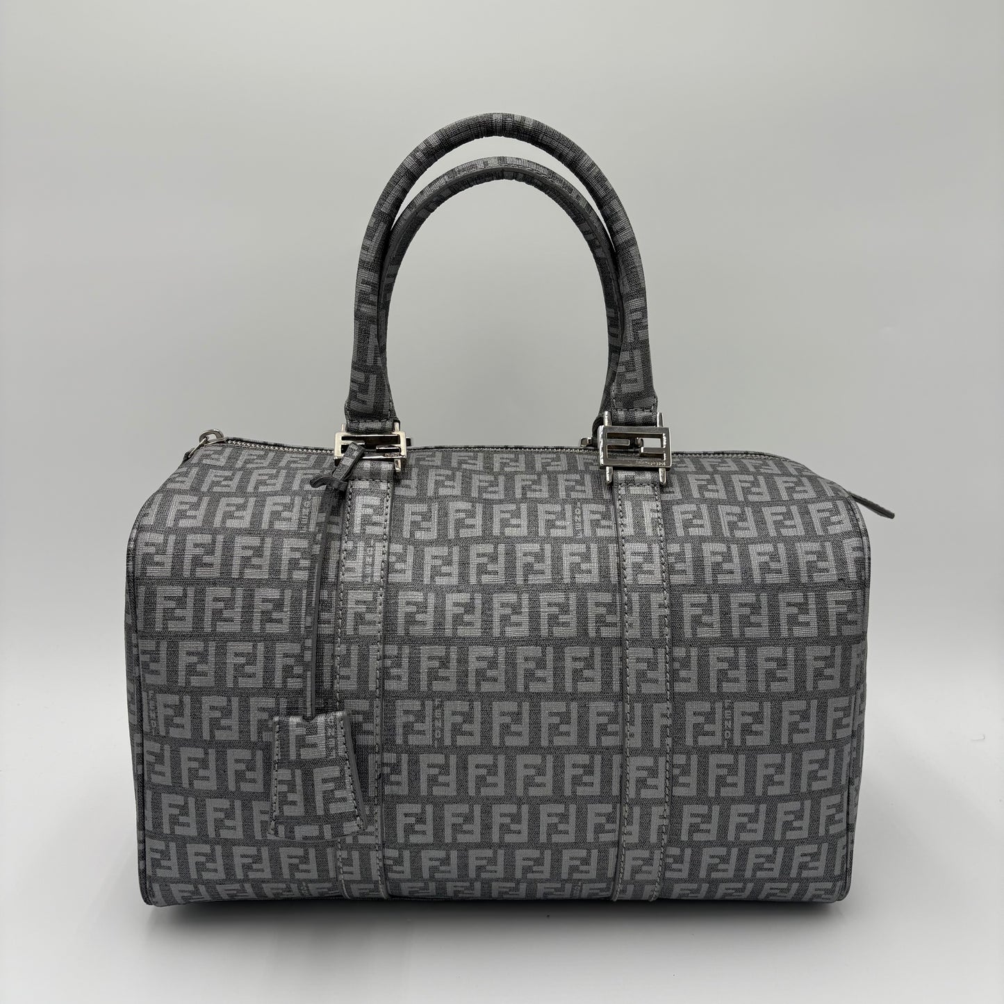Fendi FF Zucchino Top Handle Boston Bag