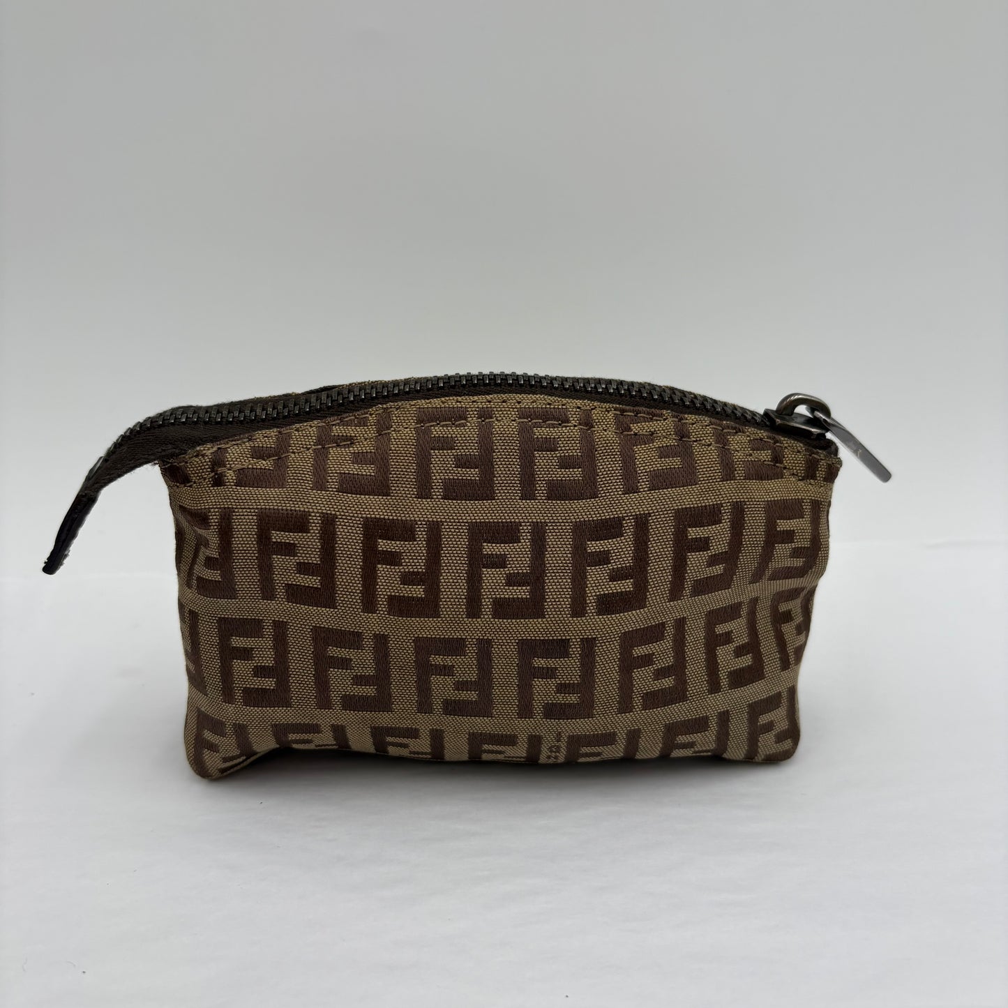Vintage Fendi Zucchino Shoulder Bag & Coin