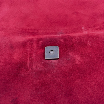 Fendi Suede Flap Baguette Rust