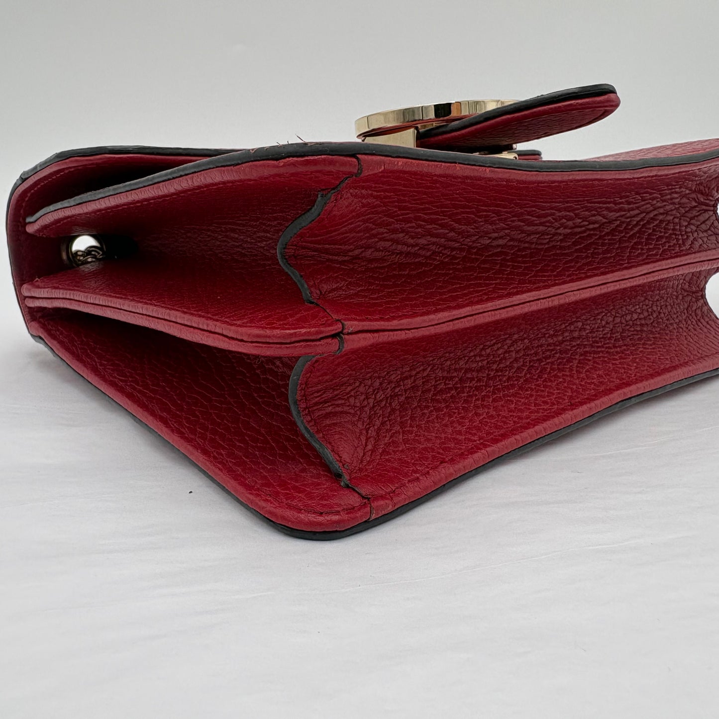 Gucci Dollar GG Calfskin Messen-Red : Large