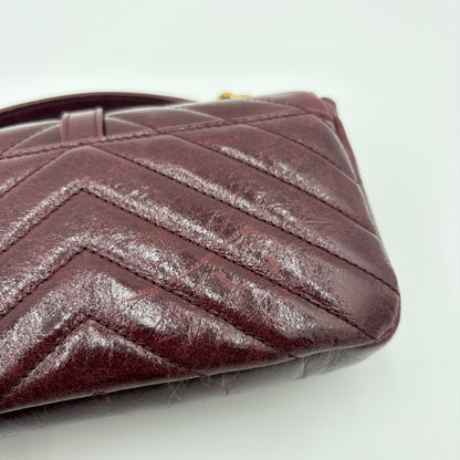 Saint Laurent Mini College Chain Bag - Plum