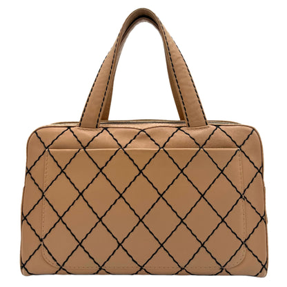 Chanel Surpique Wild Stitch Bag-Light Camel : Large