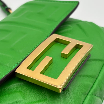 Fendi Mini Baguette 1974 Embossed FF 3 Way Bag