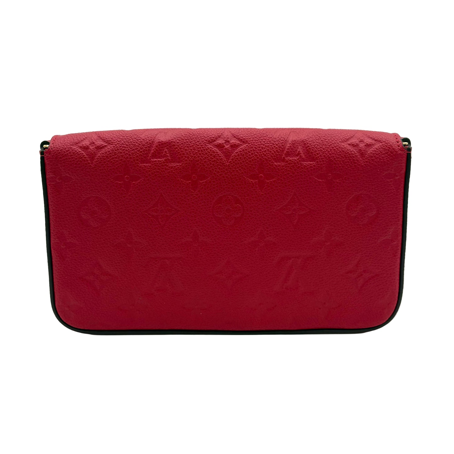 Chipped Louis Vuitton Pochette Felicie-Empreinte Red