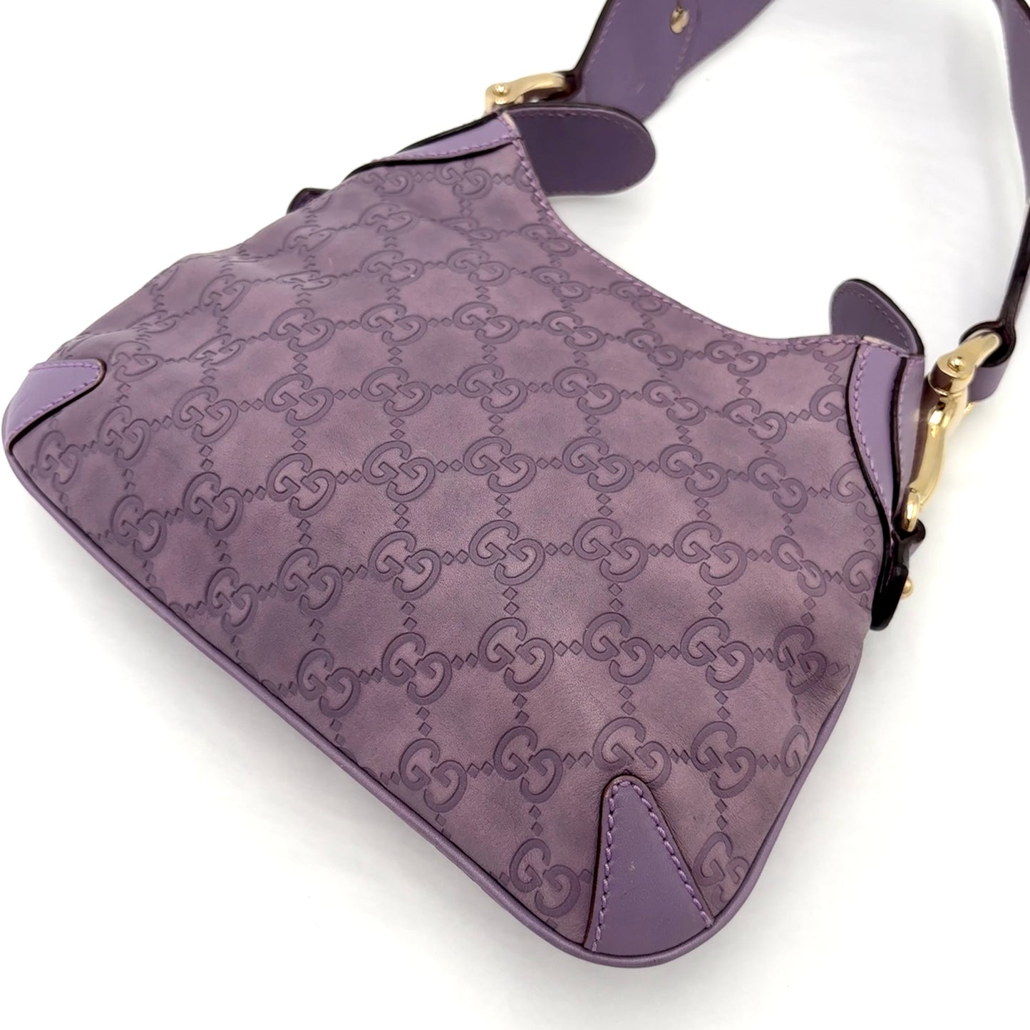 Gucci Guccissima Creole Hobo Horsebit Shoulder Bag
