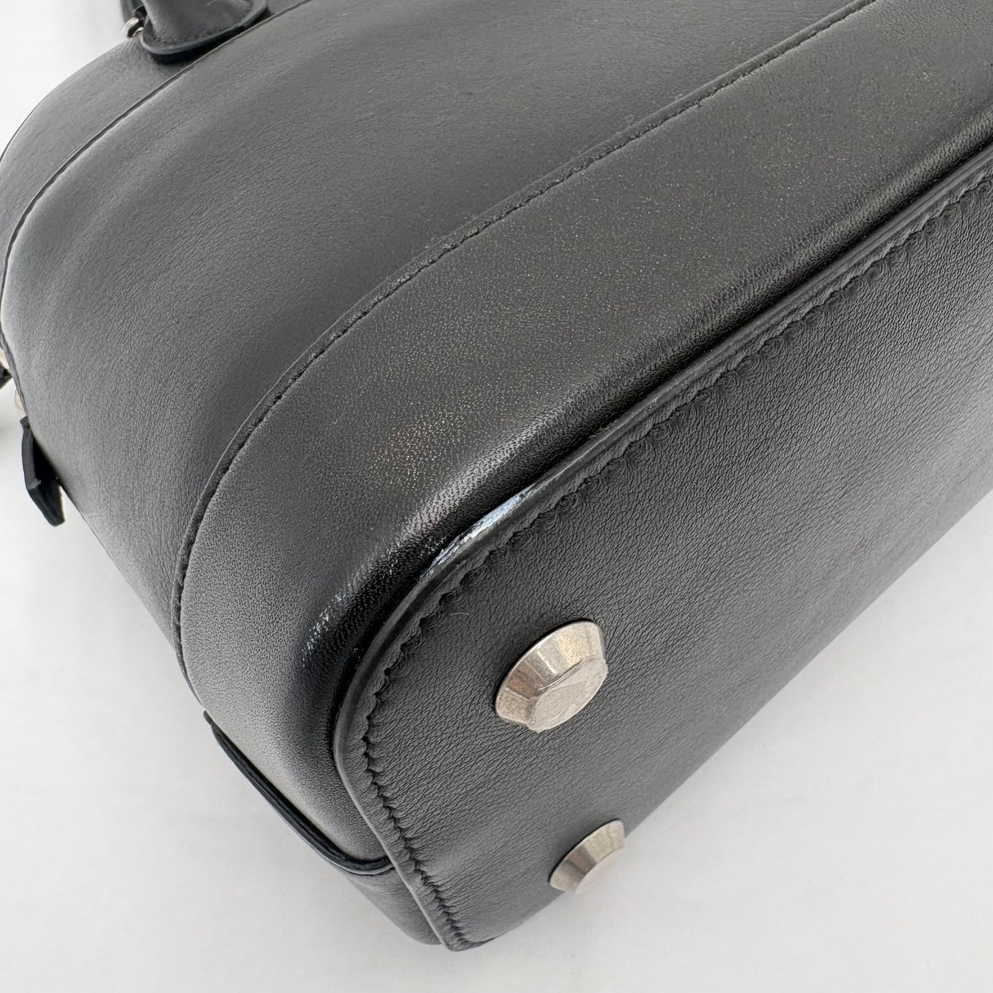 Balenciaga Calfskin Leather Ville Satchel Bag