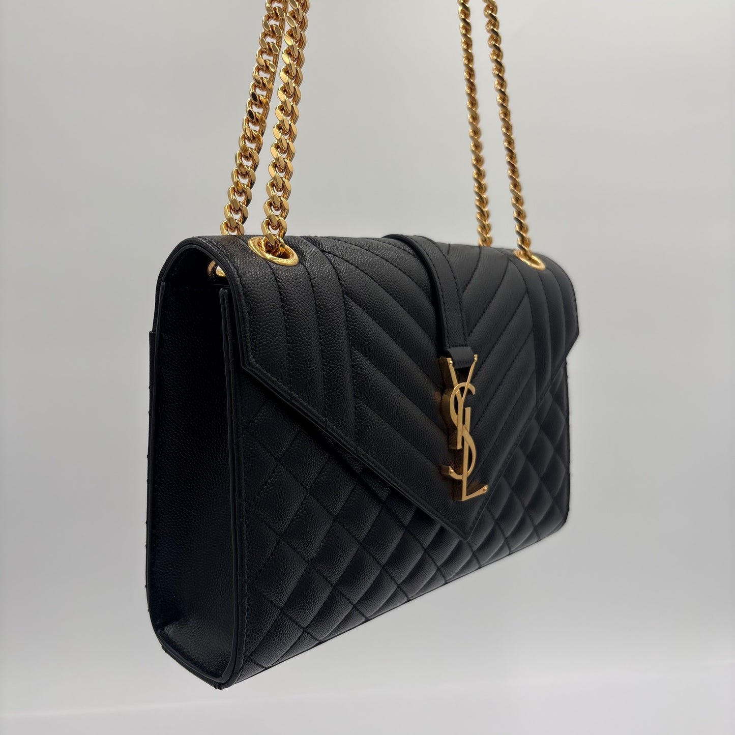 2023 Saint Laurent Medium Triquilt Envelope Purse