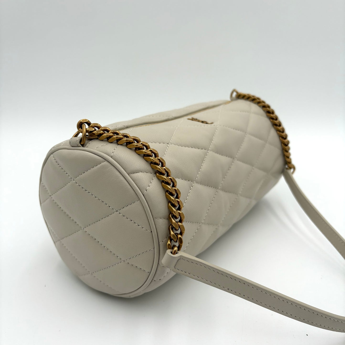 Saint Laurent Sade Tube Quilted Leather Bag