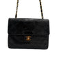 89-91 Single Flap Chanel Bag-Black Lambskin