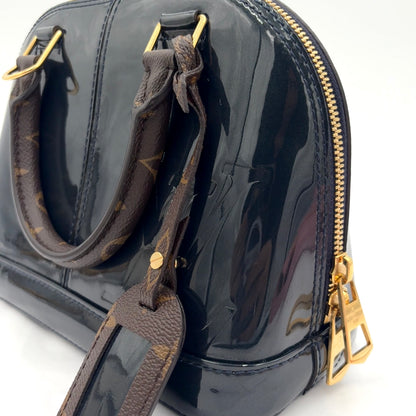 2017 Louis Vuitton Alma BB Navy Vernis/Monogram