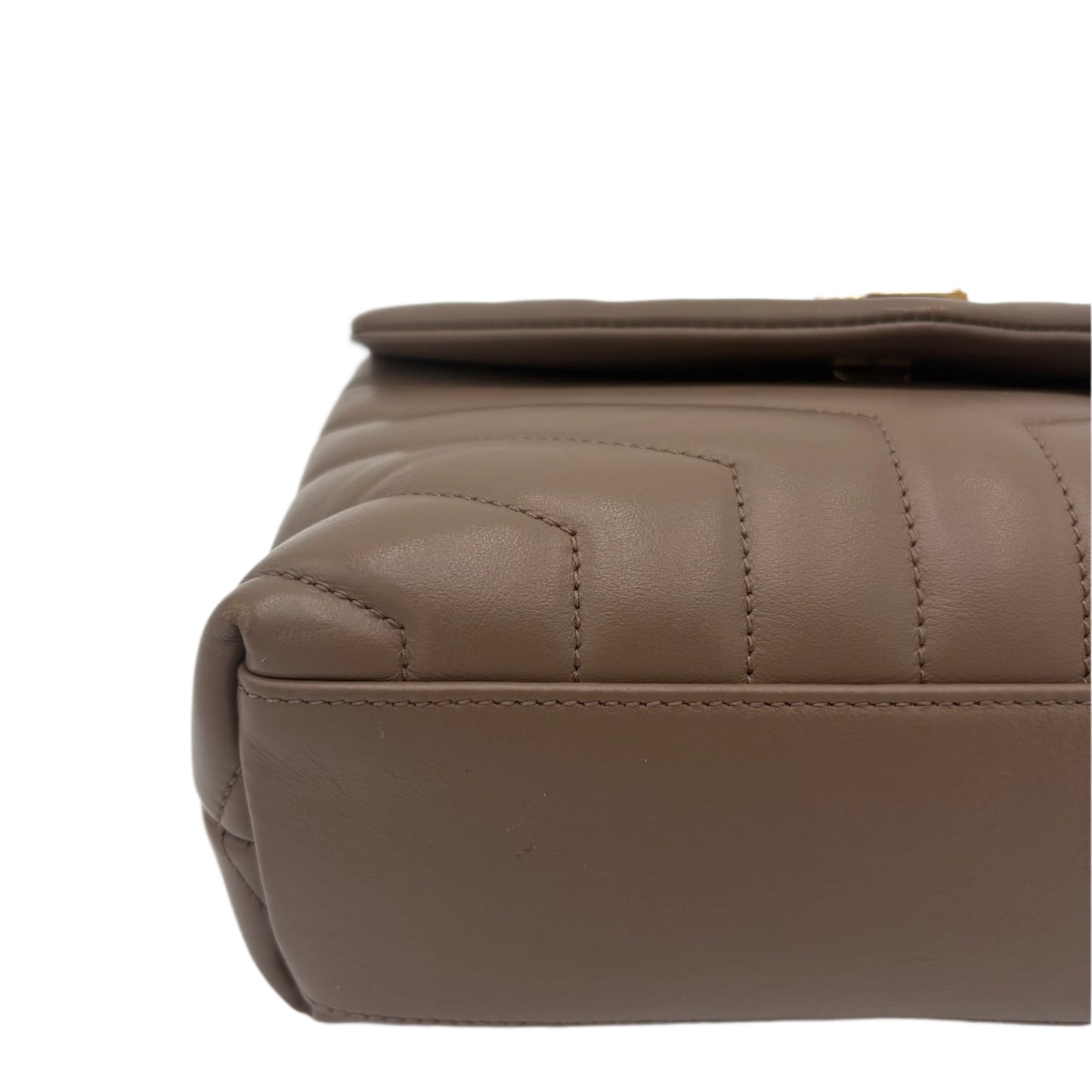 Saint Laurent Loulou Small Shoulder Bag - Taupe