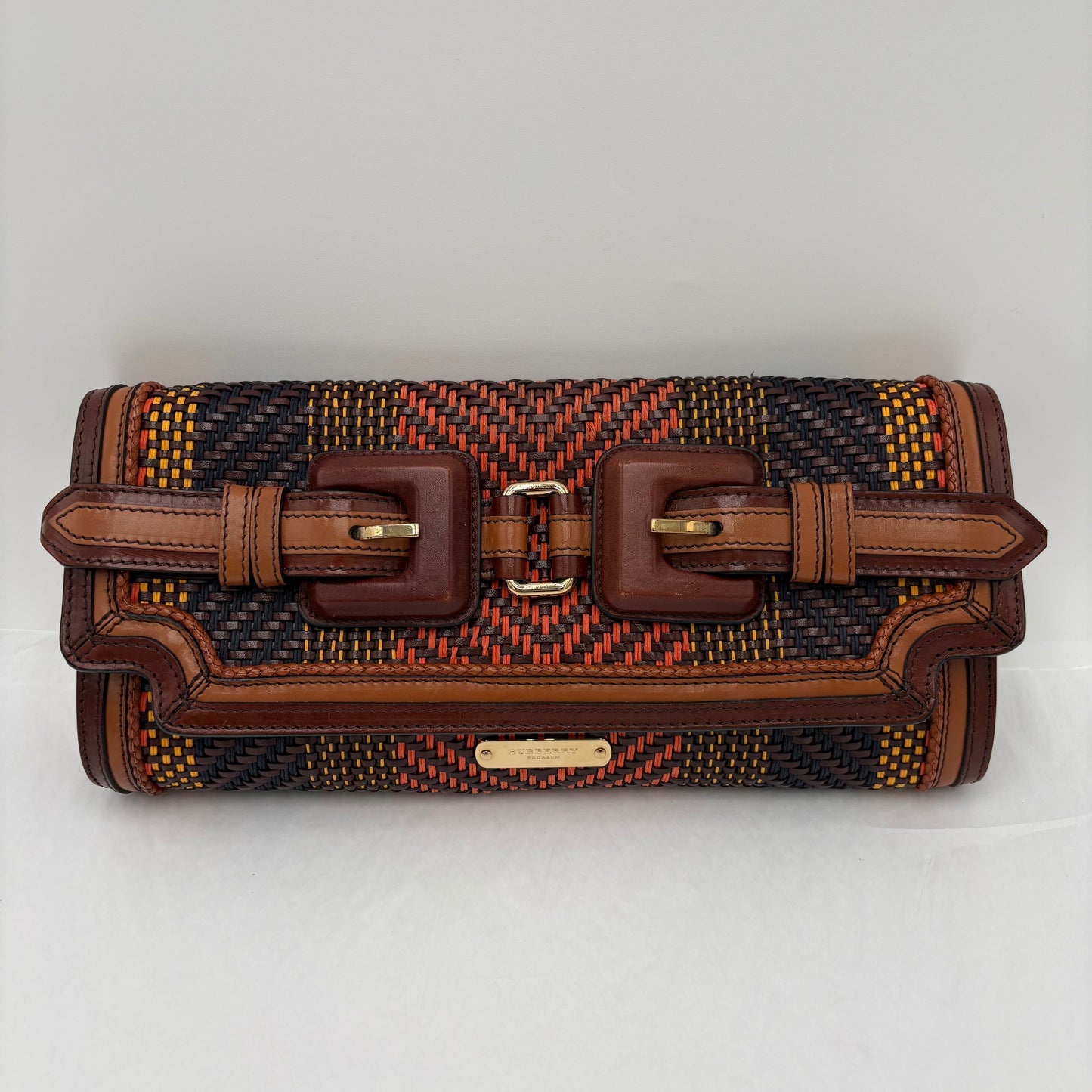 Burberry Prorsum Woven Margot Clutch