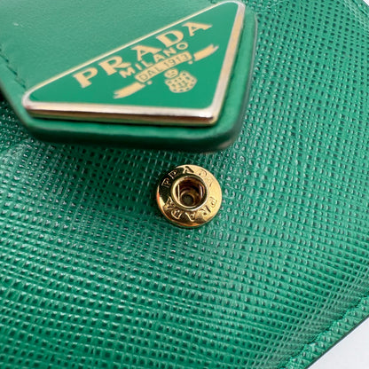 Prada Saffiano And Smooth Leather Card Holder