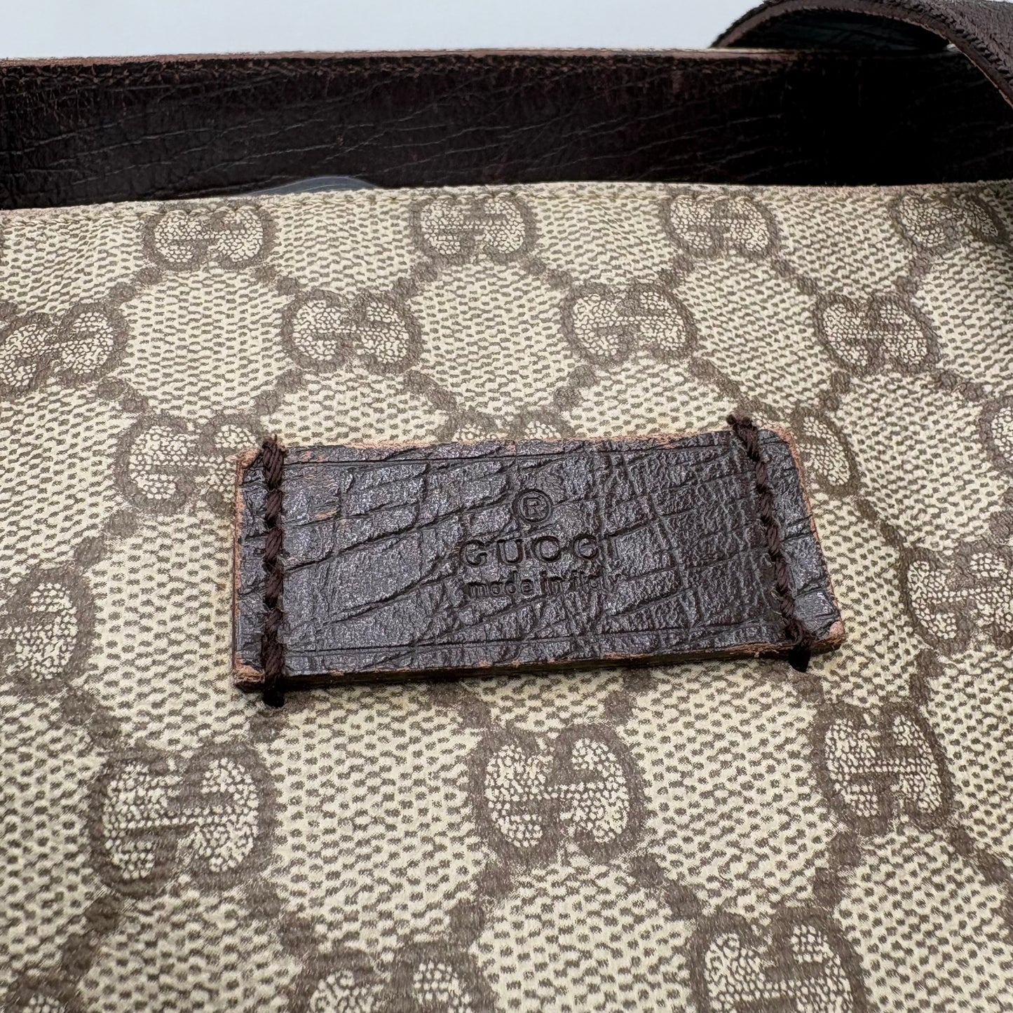 Gucci Double Pocket Canvas Tote