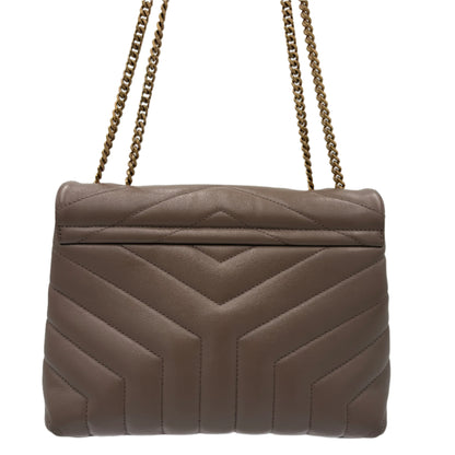 Saint Laurent Loulou Small Shoulder Bag - Taupe