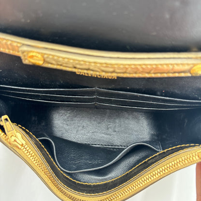 Balenciaga Gold Croc Small Hourglass  Bag