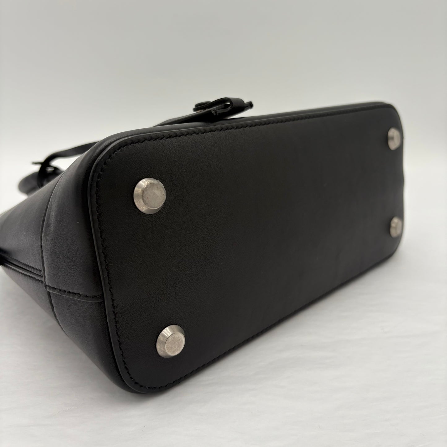 Balenciaga Calfskin Leather Ville Satchel Bag