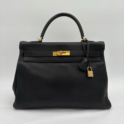 2001 Hermès Retourne Kelly Taurillon Clemence Leather