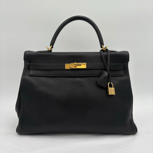 2001 Hermès Retourne Kelly Taurillon Clemence Leather