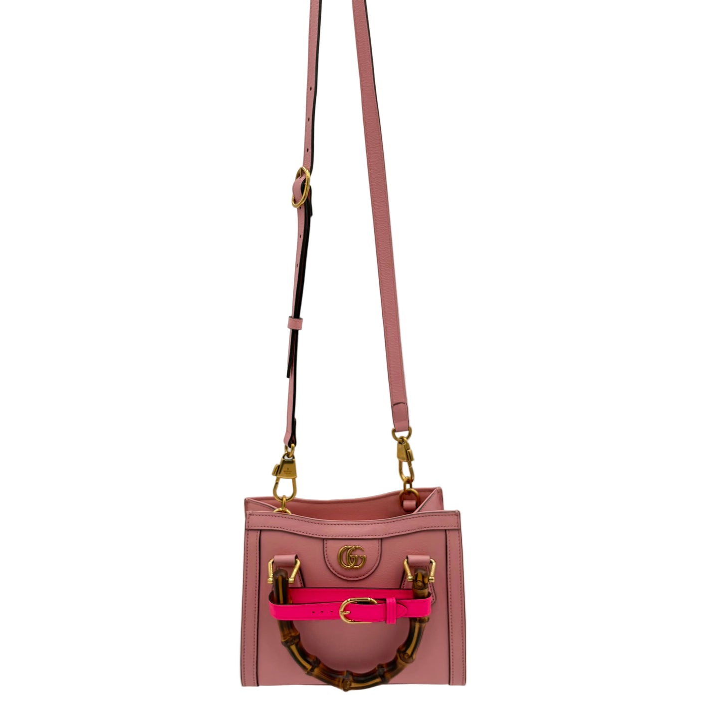 Gucci Mini Diana Bamboo Top Handle Bag Pink Mini