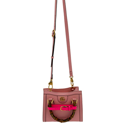 Gucci Mini Diana Bamboo Top Handle Bag Pink Mini