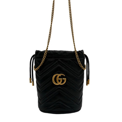 Gucci Mini Black Marmont Black Leather Bag