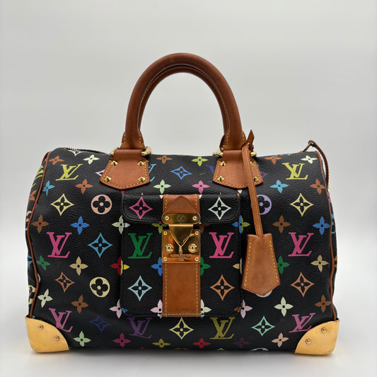 2004 Louis Vuitton x TM Black Multicolor Speedy
