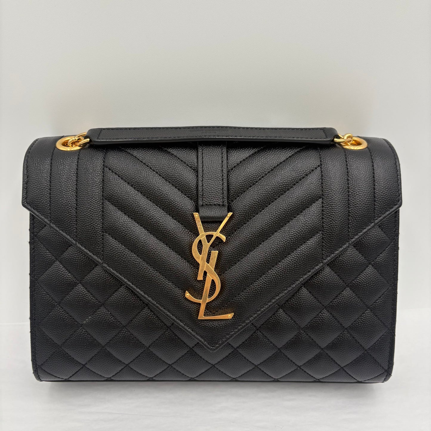 2023 Saint Laurent Medium Triquilt Envelope Purse