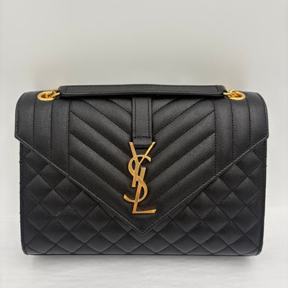 2023 Saint Laurent Medium Triquilt Envelope Purse