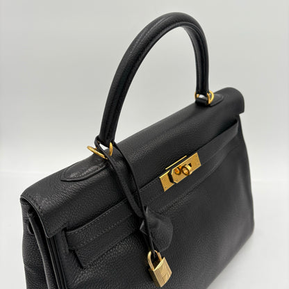 2001 Hermès Retourne Kelly Taurillon Clemence Leather