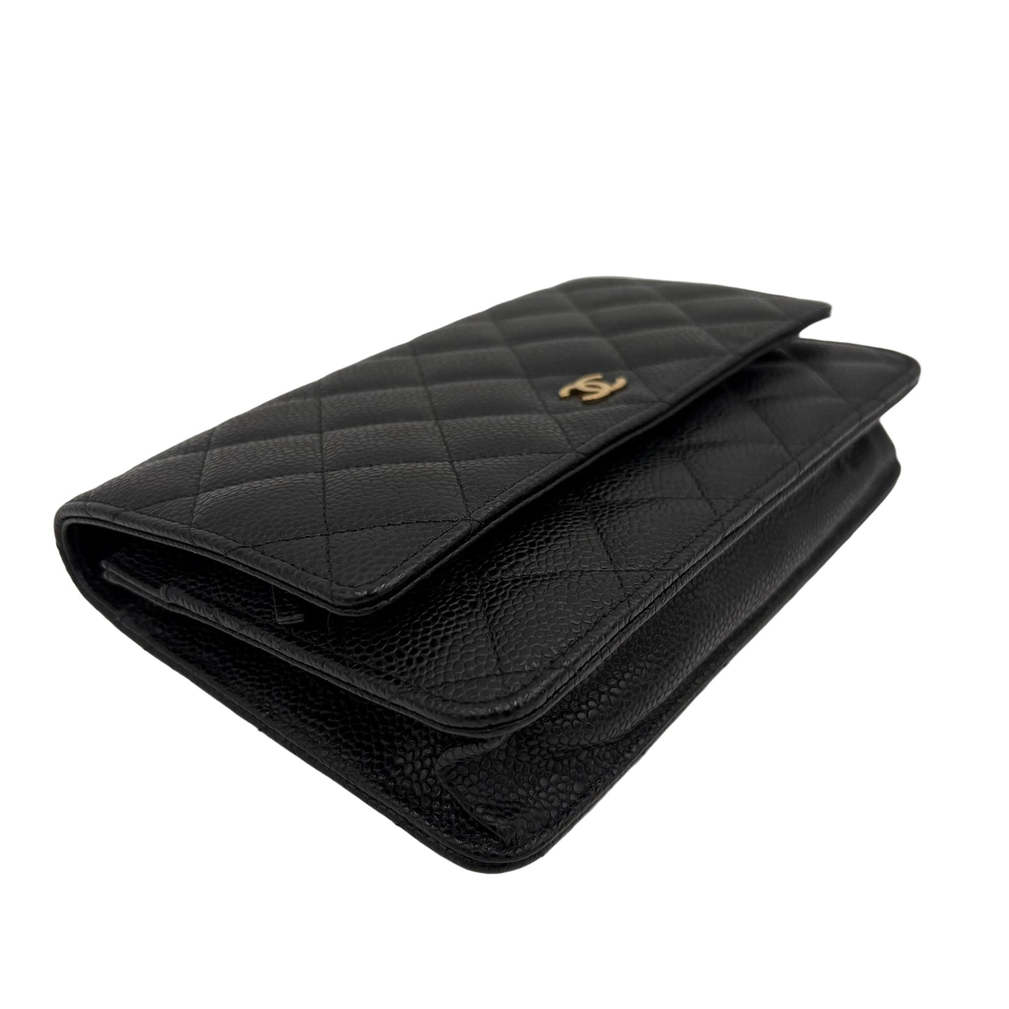 2015 Chanel Wallet On Chain-Black Caviar