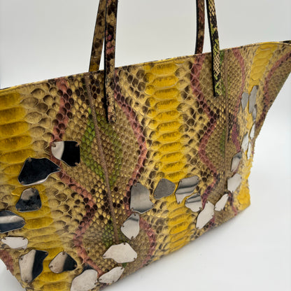 Fendi Python Embellished Tote