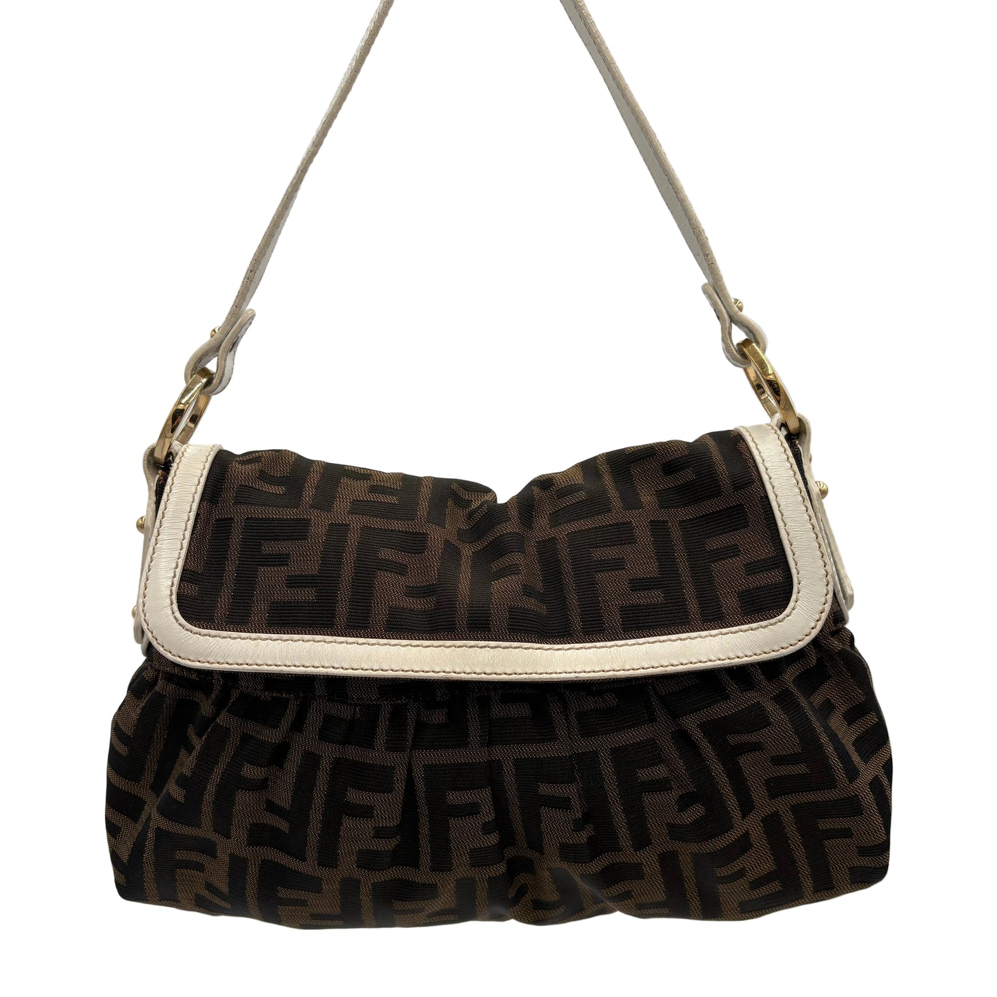 Vintage Fendi Zucca Small Chef Flap Bag