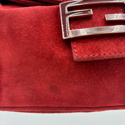 Fendi Suede Flap Baguette Rust