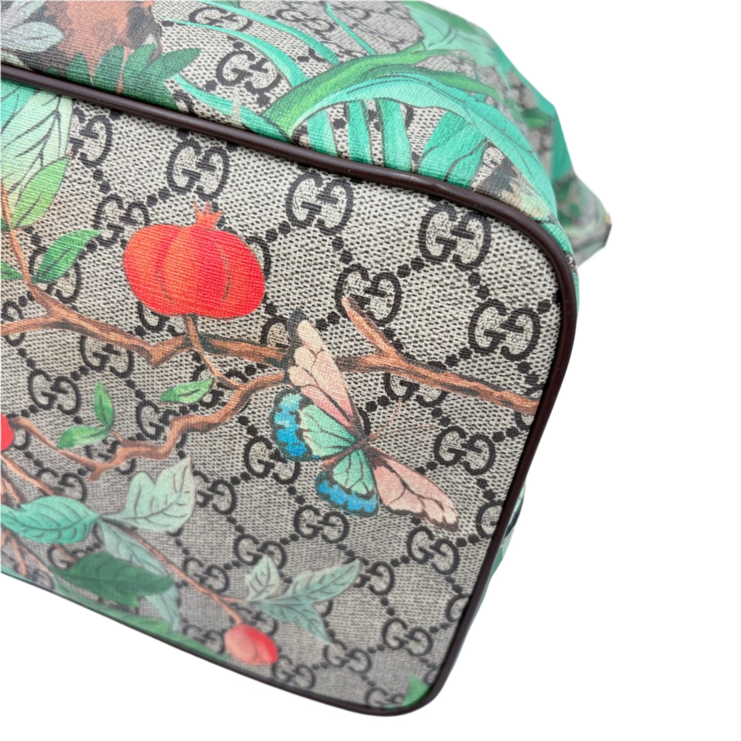 Gucci GG 2 Way Soft Tote Tian Print Canvas Medium