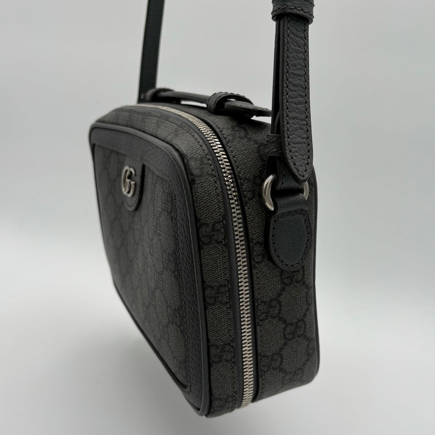 Gucci Ophidia Gray Black Supreme Crossbody bag