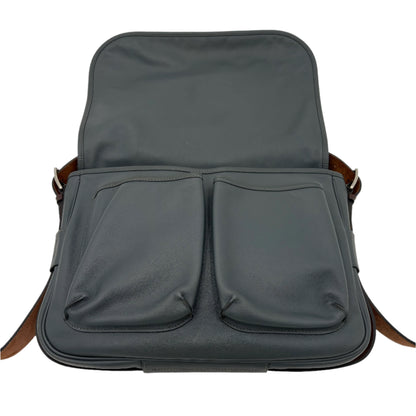 Hermes Leather Barda Messenger Bag