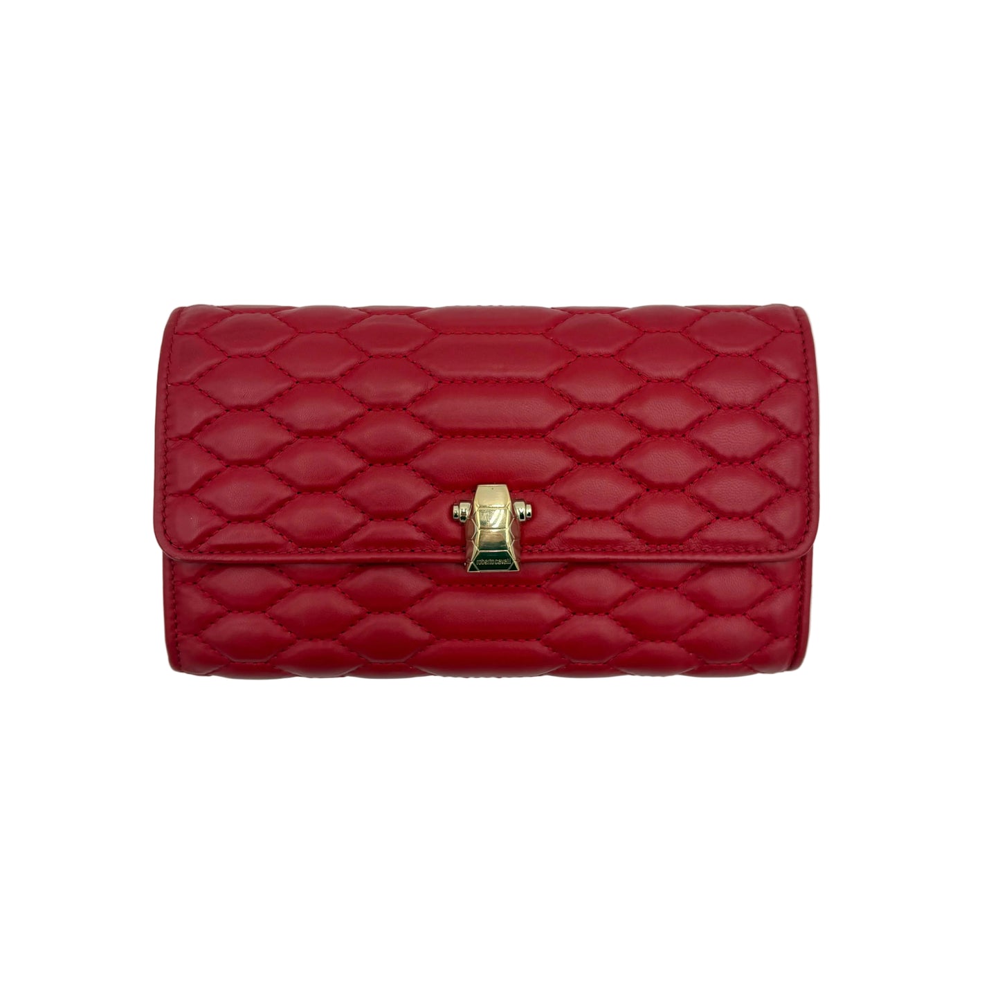 NWT Roberto Cavalli Quilted Continental Wallet